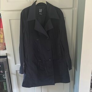 GAP Blue Trench Coat with Classic Design